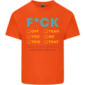 Fook Off Yeah You Me This Funny Offensive Kids T-Shirt Childrens Orange