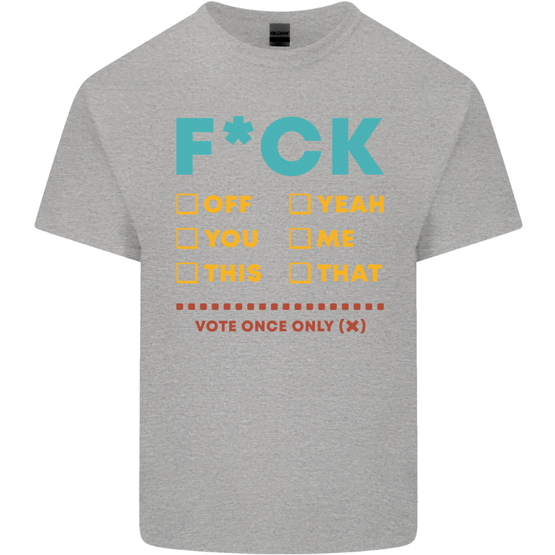 Fook Off Yeah You Me This Funny Offensive Kids T-Shirt Childrens Sports Grey