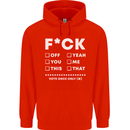 Fook Off Yeah You Me This Funny Offensive Mens 80% Cotton Hoodie Bright Red