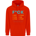 Fook Off Yeah You Me This Funny Offensive Mens 80% Cotton Hoodie Bright Red