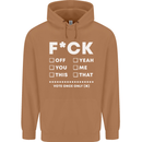 Fook Off Yeah You Me This Funny Offensive Mens 80% Cotton Hoodie Caramel Latte