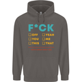 Fook Off Yeah You Me This Funny Offensive Mens 80% Cotton Hoodie Charcoal
