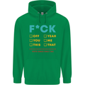 Fook Off Yeah You Me This Funny Offensive Mens 80% Cotton Hoodie Irish Green