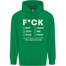 Fook Off Yeah You Me This Funny Offensive Mens 80% Cotton Hoodie Irish Green