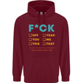 Fook Off Yeah You Me This Funny Offensive Mens 80% Cotton Hoodie Maroon