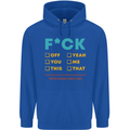 Fook Off Yeah You Me This Funny Offensive Mens 80% Cotton Hoodie Royal Blue