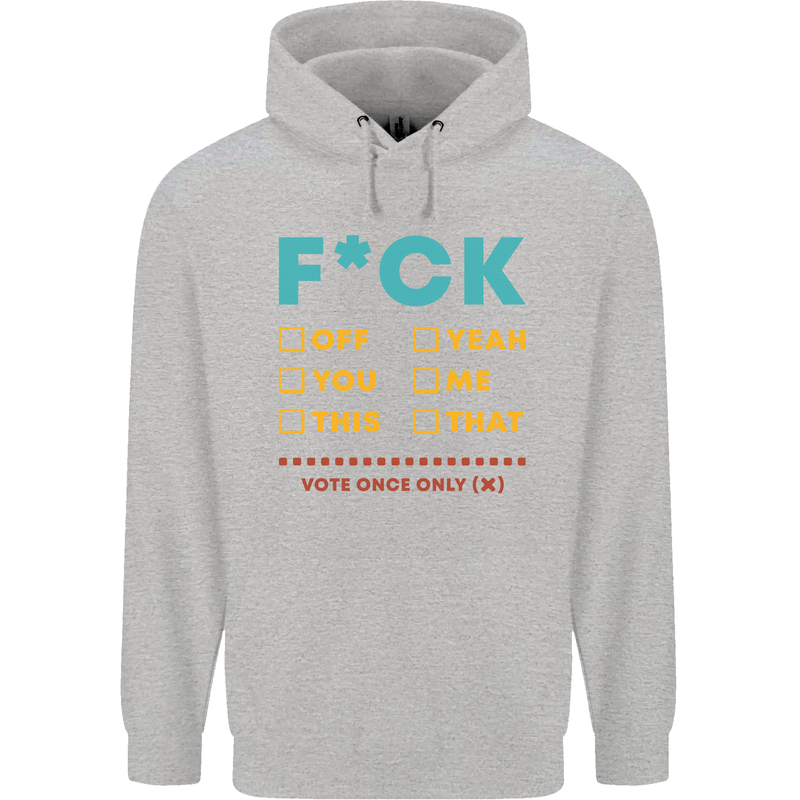 Fook Off Yeah You Me This Funny Offensive Mens 80% Cotton Hoodie Sports Grey