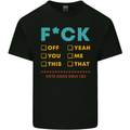 Fook Off Yeah You Me This Funny Offensive Mens Cotton T-Shirt Tee Top Black