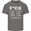 Fook Off Yeah You Me This Funny Offensive Mens Cotton T-Shirt Tee Top Charcoal