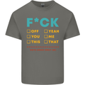 Fook Off Yeah You Me This Funny Offensive Mens Cotton T-Shirt Tee Top Charcoal