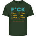 Fook Off Yeah You Me This Funny Offensive Mens Cotton T-Shirt Tee Top Forest Green