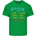Fook Off Yeah You Me This Funny Offensive Mens Cotton T-Shirt Tee Top Irish Green