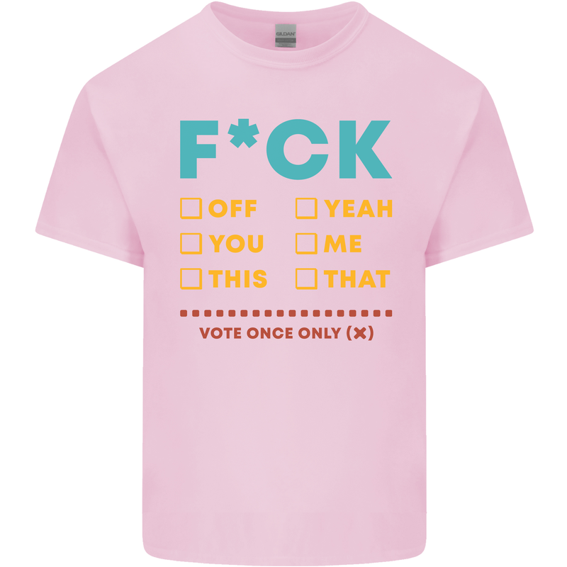 Fook Off Yeah You Me This Funny Offensive Mens Cotton T-Shirt Tee Top Light Pink
