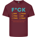 Fook Off Yeah You Me This Funny Offensive Mens Cotton T-Shirt Tee Top Maroon