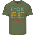 Fook Off Yeah You Me This Funny Offensive Mens Cotton T-Shirt Tee Top Military Green