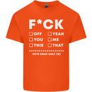 Fook Off Yeah You Me This Funny Offensive Mens Cotton T-Shirt Tee Top Orange