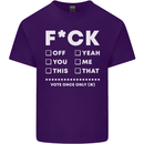 Fook Off Yeah You Me This Funny Offensive Mens Cotton T-Shirt Tee Top Purple