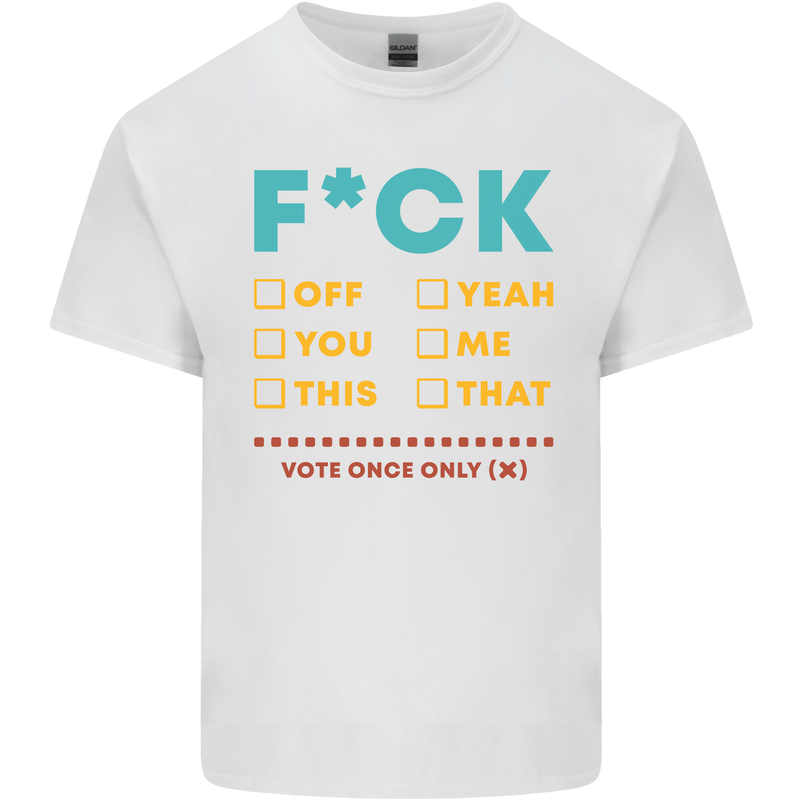 Fook Off Yeah You Me This Funny Offensive Mens Cotton T-Shirt Tee Top White