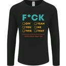 Fook Off Yeah You Me This Funny Offensive Mens Long Sleeve T-Shirt Black