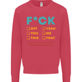 Fook Off Yeah You Me This Funny Offensive Mens Sweatshirt Jumper Heliconia