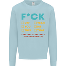 Fook Off Yeah You Me This Funny Offensive Mens Sweatshirt Jumper Light Blue