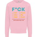 Fook Off Yeah You Me This Funny Offensive Mens Sweatshirt Jumper Light Pink