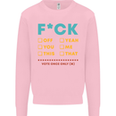 Fook Off Yeah You Me This Funny Offensive Mens Sweatshirt Jumper Light Pink