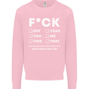 Fook Off Yeah You Me This Funny Offensive Mens Sweatshirt Jumper Light Pink