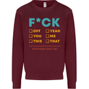 Fook Off Yeah You Me This Funny Offensive Mens Sweatshirt Jumper Maroon