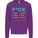 Fook Off Yeah You Me This Funny Offensive Mens Sweatshirt Jumper Purple