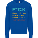 Fook Off Yeah You Me This Funny Offensive Mens Sweatshirt Jumper Royal Blue