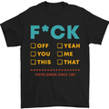Fook Off Yeah You Me This Funny Offensive Mens T-Shirt Cotton Gildan Black