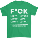Fook Off Yeah You Me This Funny Offensive Mens T-Shirt Cotton Gildan Irish Green