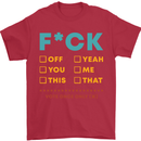 Fook Off Yeah You Me This Funny Offensive Mens T-Shirt Cotton Gildan Red