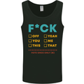 Fook Off Yeah You Me This Funny Offensive Mens Vest Tank Top Black