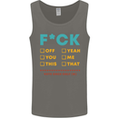 Fook Off Yeah You Me This Funny Offensive Mens Vest Tank Top Charcoal