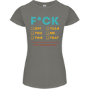 Fook Off Yeah You Me This Funny Offensive Womens Petite Cut T-Shirt Charcoal