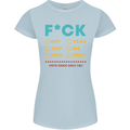Fook Off Yeah You Me This Funny Offensive Womens Petite Cut T-Shirt Light Blue