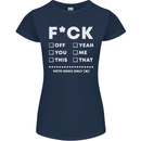 Fook Off Yeah You Me This Funny Offensive Womens Petite Cut T-Shirt Navy Blue