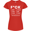 Fook Off Yeah You Me This Funny Offensive Womens Petite Cut T-Shirt Red