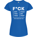 Fook Off Yeah You Me This Funny Offensive Womens Petite Cut T-Shirt Royal Blue