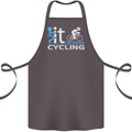 Fook it I'm Going Cycling Cyclist Bicycle Cotton Apron 100% Organic Dark Grey