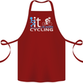 Fook it I'm Going Cycling Cyclist Bicycle Cotton Apron 100% Organic Maroon