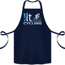 Fook it I'm Going Cycling Cyclist Bicycle Cotton Apron 100% Organic Navy Blue
