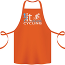 Fook it I'm Going Cycling Cyclist Bicycle Cotton Apron 100% Organic Orange