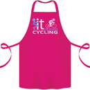 Fook it I'm Going Cycling Cyclist Bicycle Cotton Apron 100% Organic Pink