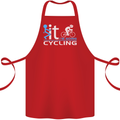 Fook it I'm Going Cycling Cyclist Bicycle Cotton Apron 100% Organic Red