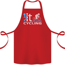 Fook it I'm Going Cycling Cyclist Bicycle Cotton Apron 100% Organic Red