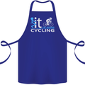 Fook it I'm Going Cycling Cyclist Bicycle Cotton Apron 100% Organic Royal Blue