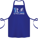 Fook it I'm Going Cycling Cyclist Bicycle Cotton Apron 100% Organic Royal Blue